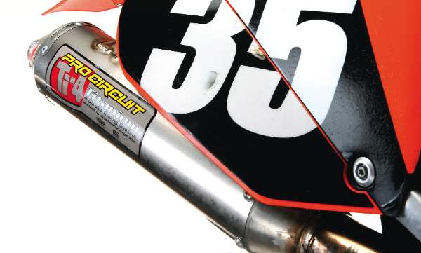 Mxa Product Test Pro Circuit Ktm 250sxf Ti 4r Exhaust Motocross Action Magazine 6305